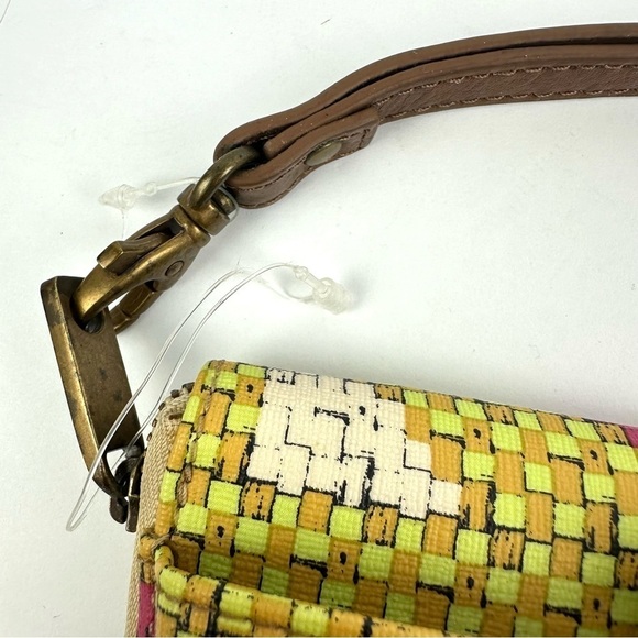 Fossil Wristlet Wallet Multicolor Faux Leather Organizer Clutch Womens - Picture 2 of 10